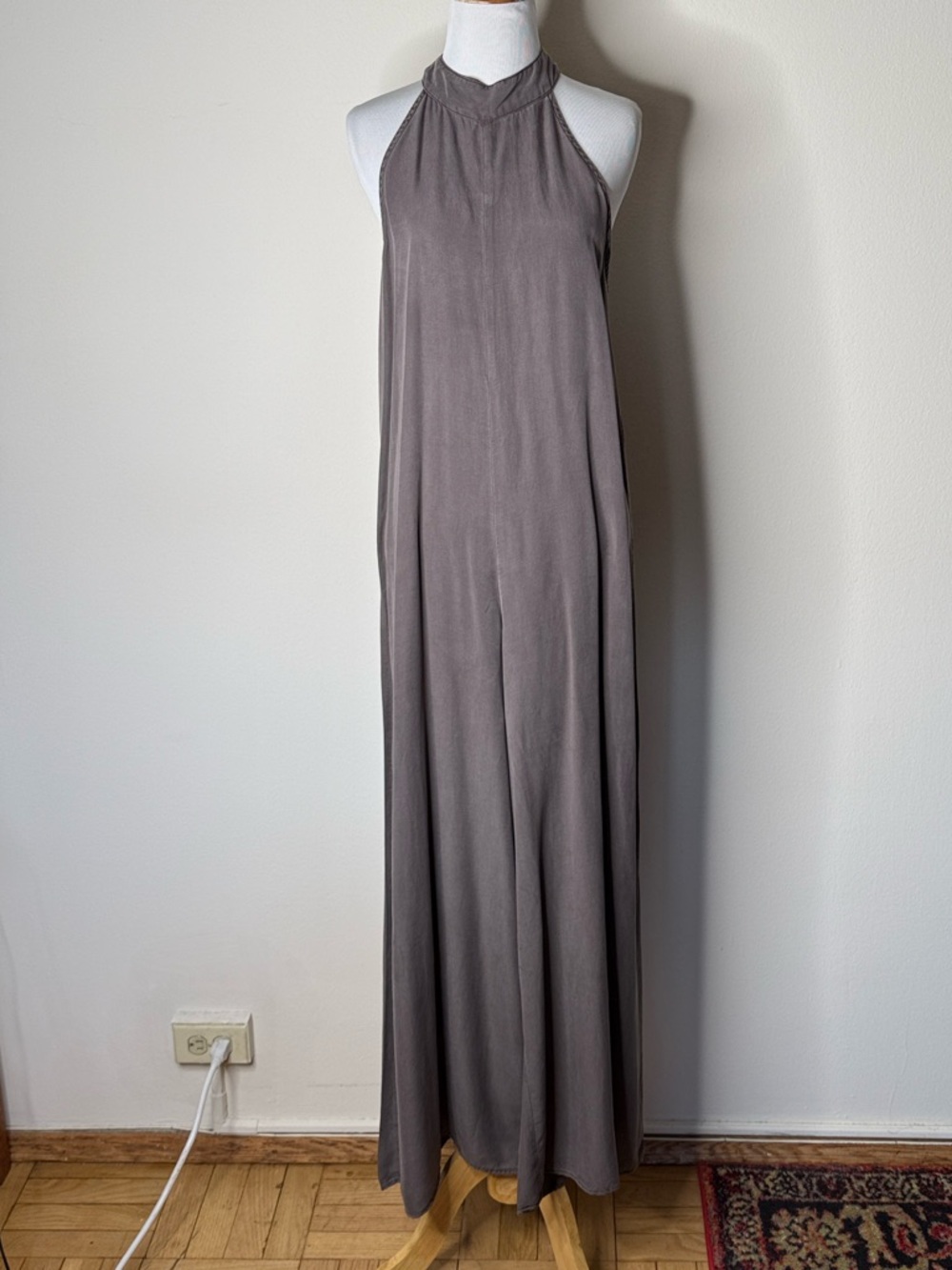 Cloth & Stone Anthropologie Brown Marfa Wide Leg Halter Jumpsuit - Picture 2 of 10